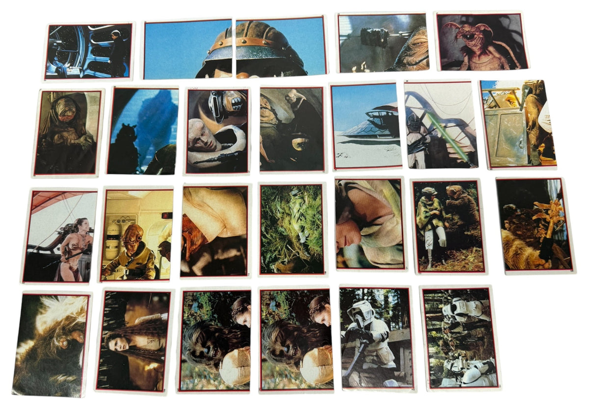 Vintage 1983 Panini Star Wars Return of the Jedi Stickers Lot of 24 Unstuck Rare - Very Good Condition