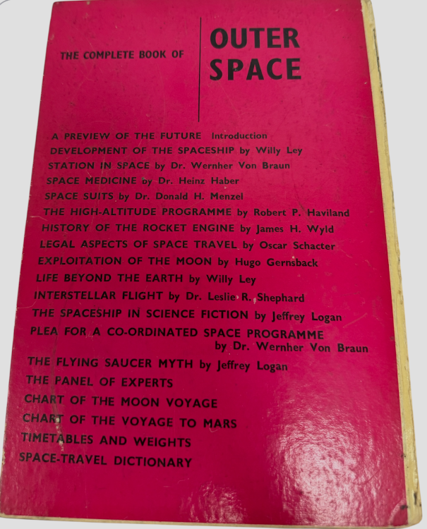 Vintage 1953 The Complete Book Of Outer Space - UK Edition - Hardback Book - Good Condition