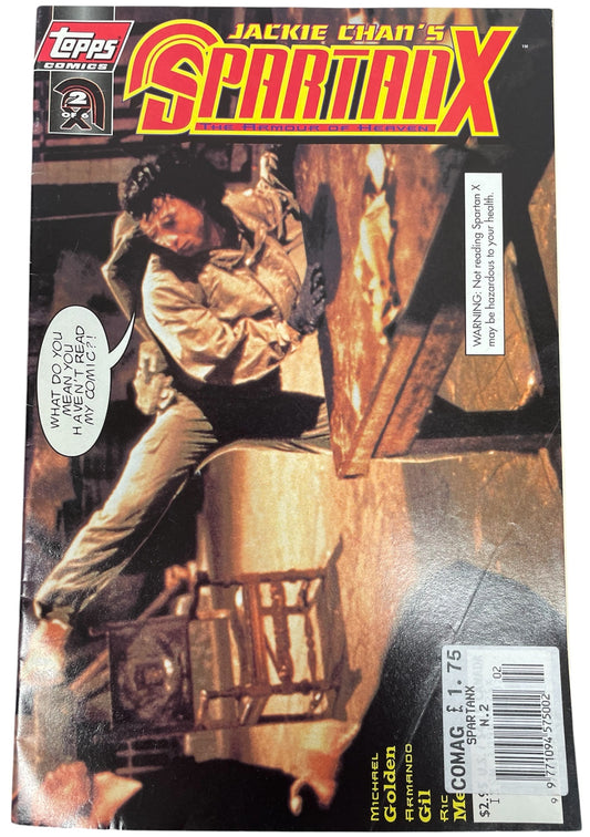 Vintage 1997 Topps Comics - Jackie Chan's Spartanx The Armour Of Heaven Comic Issue No. 2 Of 6 June 1997 - Unsold Shop Stock (9.0 Grade)