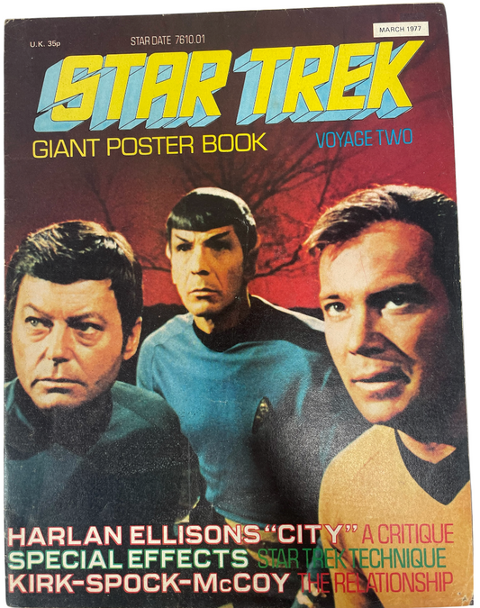 Vintage 1976 Star Trek The Original Series Giant Poster Book Voyage Two Stardate 7610.01 - UK Release March 1977