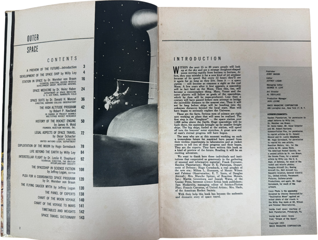 Vintage 1953 The Complete Book Of Outer Space - UK Edition - Hardback Book - Good Condition