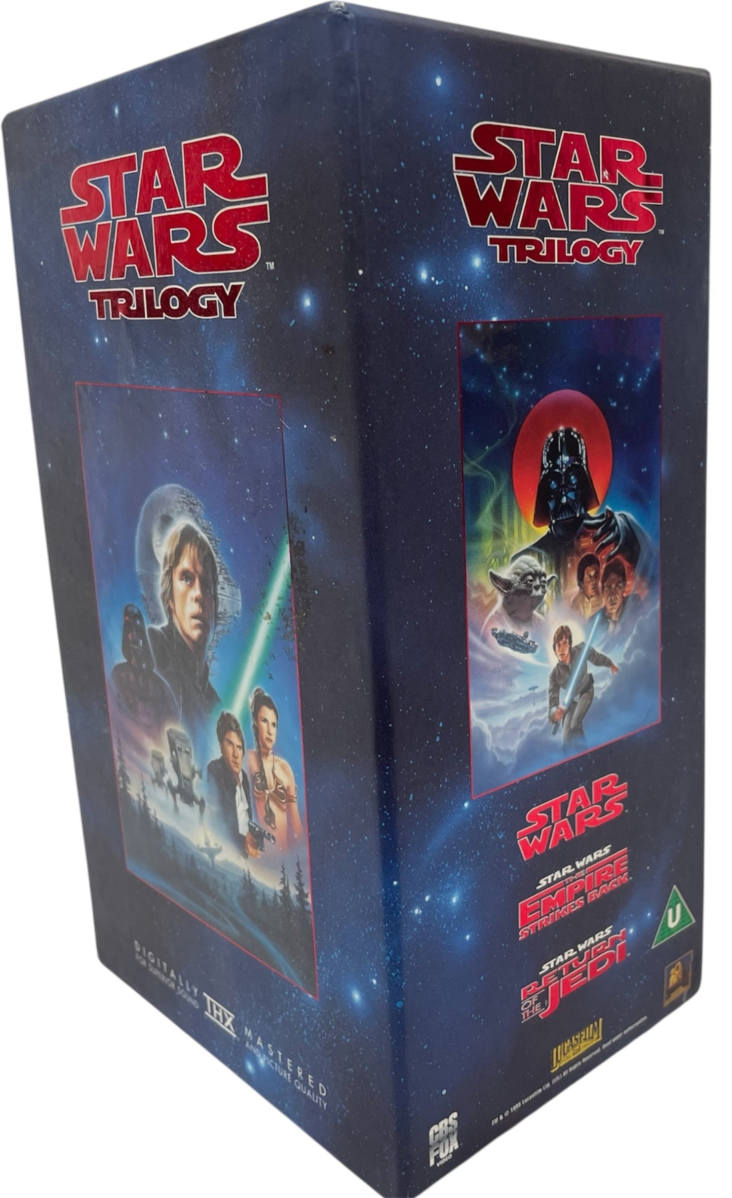 Vintage 1995 Lucas Film Digitally Remastered Star Wars The First Movie Trilogy Box Set VHS Video Cassettes 20th Century Fox - Ex Shop Stock