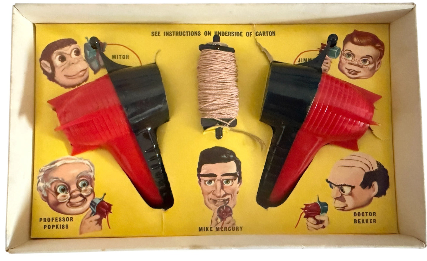 Vintage 1962 Merit Gerry Andersons Supercar Ultra Rare Intercom Set - Fantastic Condition Unused - In The Original Box