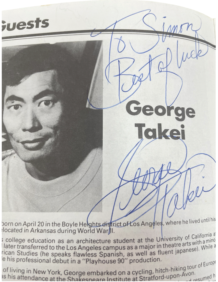 Vintage 1981 Star Trek Aucon 81 Convention Program - Signed By Sulu, Uhura, Sarek, &amp; Yeoman Rand - Fantastic Condition Ultra Rare Item