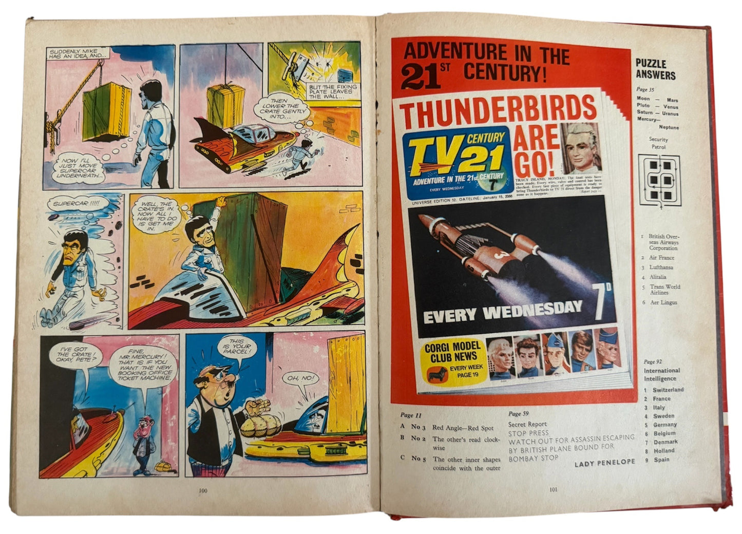 Vintage 1966 City Magazines - TV Century 21 Annual 1967