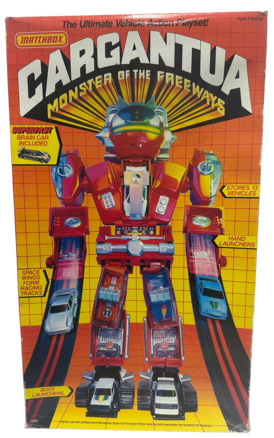 Vintage 1985 Matchbox Cargantua - Monster Of The Freeways - Ultimate Vehicle Action Playset - New In Box - Shop Stock Room Find