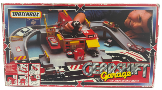 Vintage 1985 Matchbox Gearshift Garage - Electro Service Centre Vehicle Action Playset - Former Shop Counter Display Item