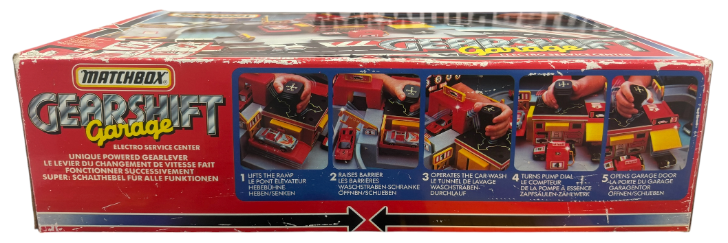 Vintage 1985 Matchbox Gearshift Garage - Electro Service Centre Vehicle Action Playset - Former Shop Counter Display Item