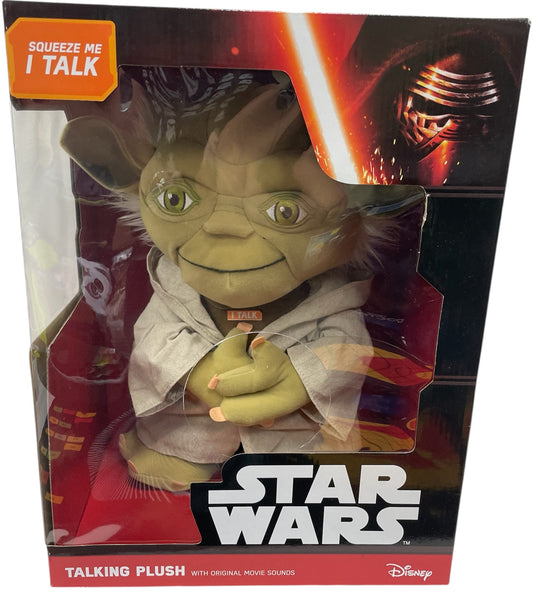 Disney 2015 Star Wars Jedi Master Yoda 15 Inch Talking Plush Toy With Original Movie Sounds - Brand New Factory Sealed Shop Stock Room Find