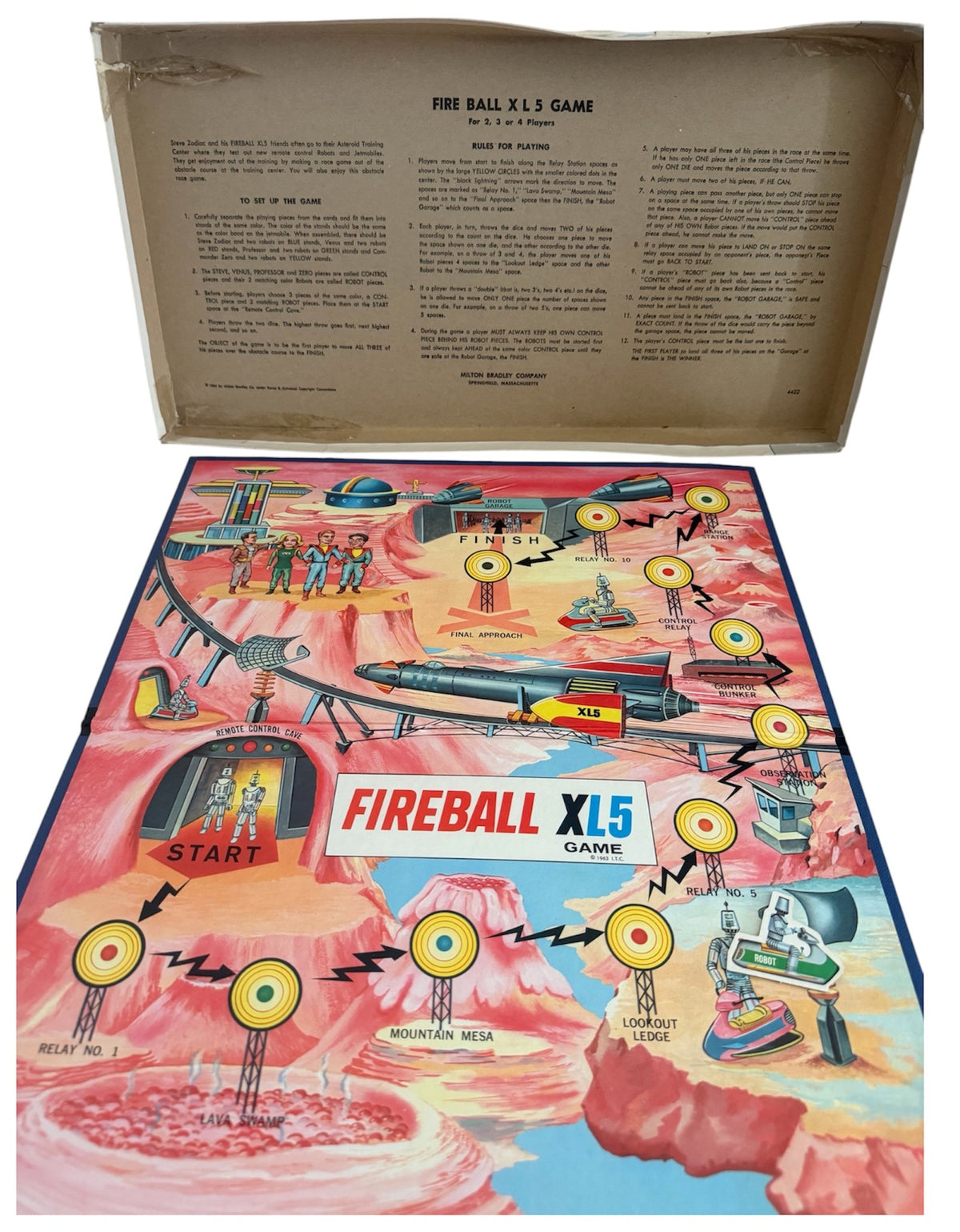 Vintage MB Games 1964 Gerry Andersons Fireball XL5 Board Game Very Good Condition In The Original Box