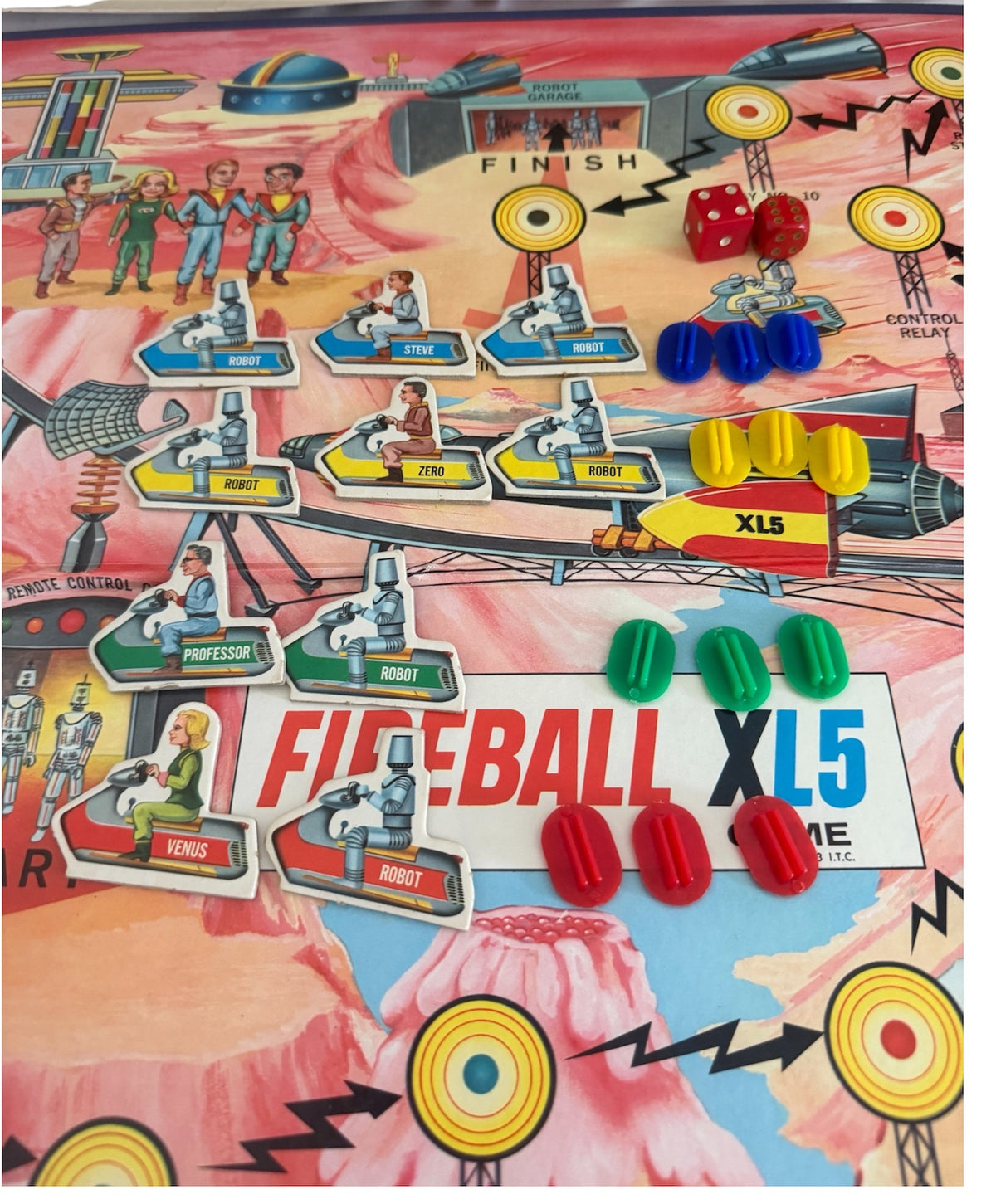 Vintage MB Games 1964 Gerry Andersons Fireball XL5 Board Game Very Good Condition In The Original Box