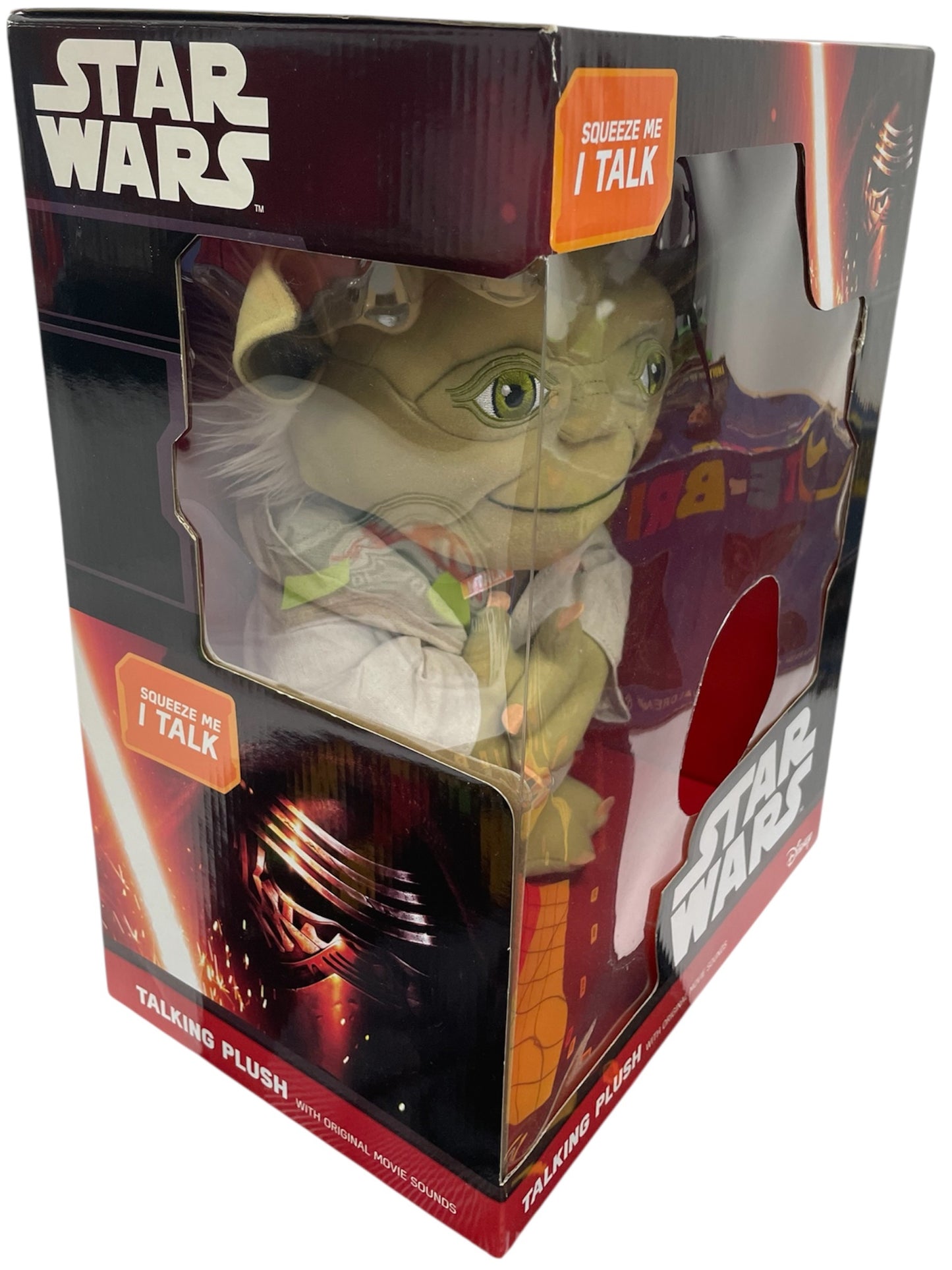 Disney 2015 Star Wars Jedi Master Yoda 15 Inch Talking Plush Toy With Original Movie Sounds - Brand New Factory Sealed Shop Stock Room Find