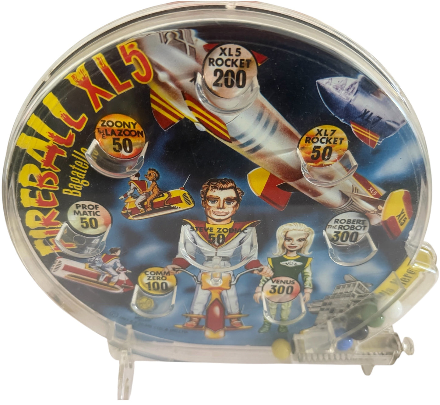 Vintage 1963 Louis Marx Gerry Andersons Fireball XL5 Bagatelle Pin Ball Game - Fantastic Condition - Complete In The Original Box
