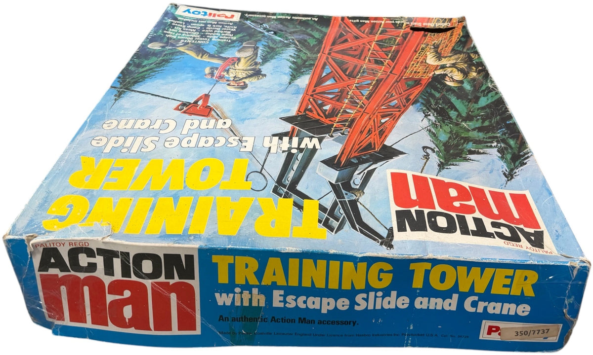Vintage 1970's Palitoy - Action Man Training Tower With Escape Slide And Crane - Fantastic Condition In The Original Box