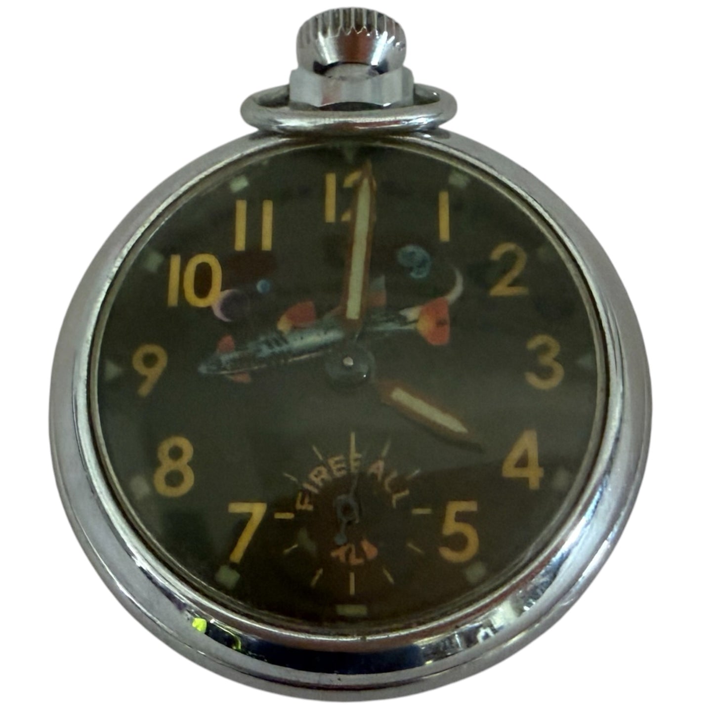 Vintage Gerry Andersons Fireball XL5 Novelty Pocket Watch - In Working Condition - Ultra Rare