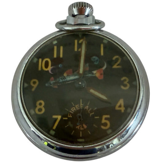 Vintage Gerry Andersons Fireball XL5 Novelty Pocket Watch - In Working Condition - Ultra Rare