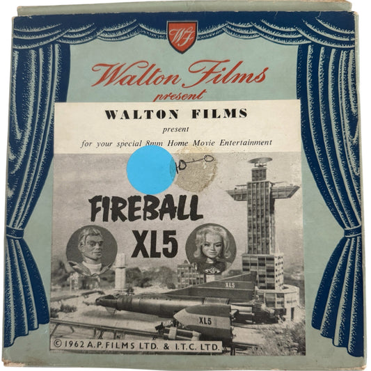 Vintage 1962 Walton Films Ultra Rare - Gerry Andersons Fireball XL5 8mm Movie Reel Cine Film In The Original Box
