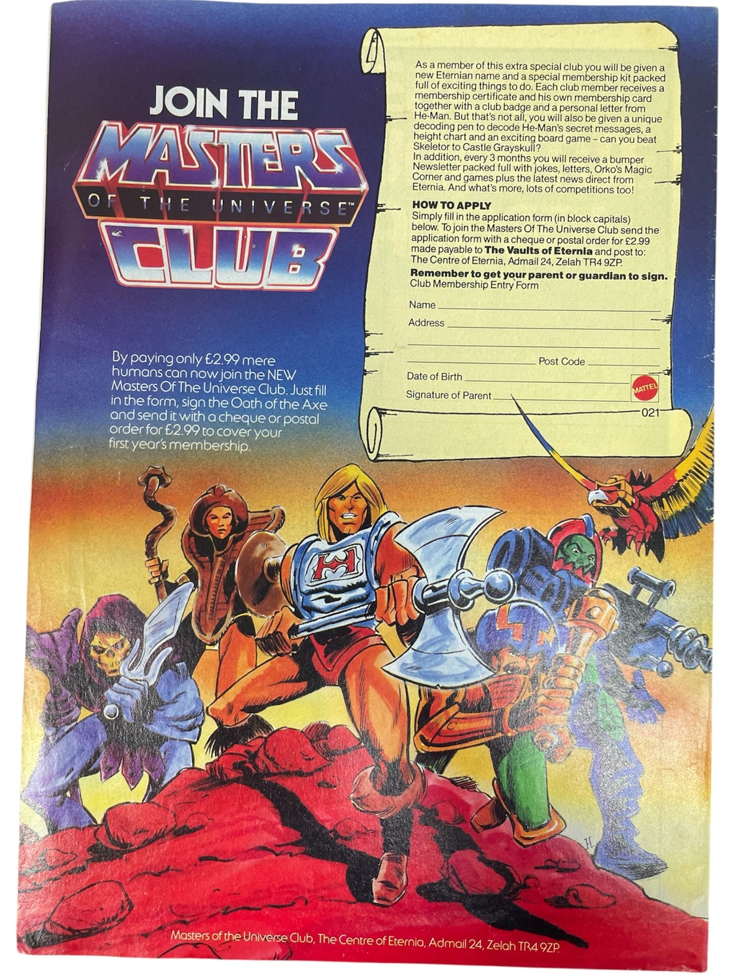 Vintage Mattel 1986 - Masters Of The Universe Comic Issue No. 17 1986 - Ultra Rare Copy In Fantastic Condition - Ex Shop Stock (6.0 Grade)