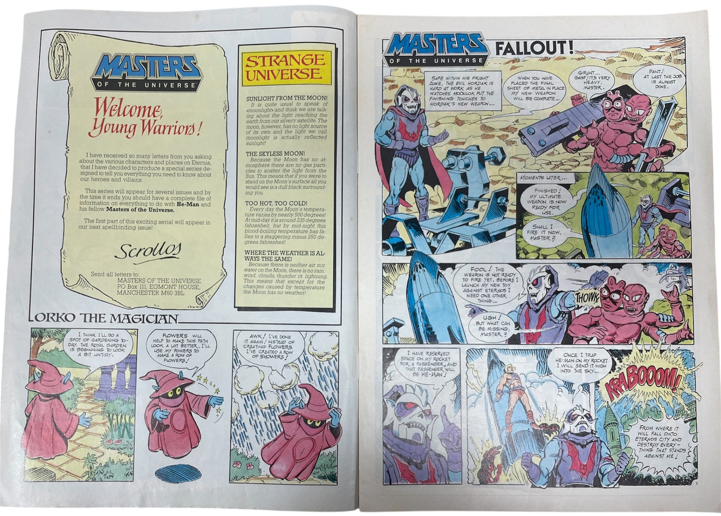 Vintage Mattel 1986 - Masters Of The Universe Comic Issue No. 17 1986 - Ultra Rare Copy In Fantastic Condition - Ex Shop Stock (6.0 Grade)