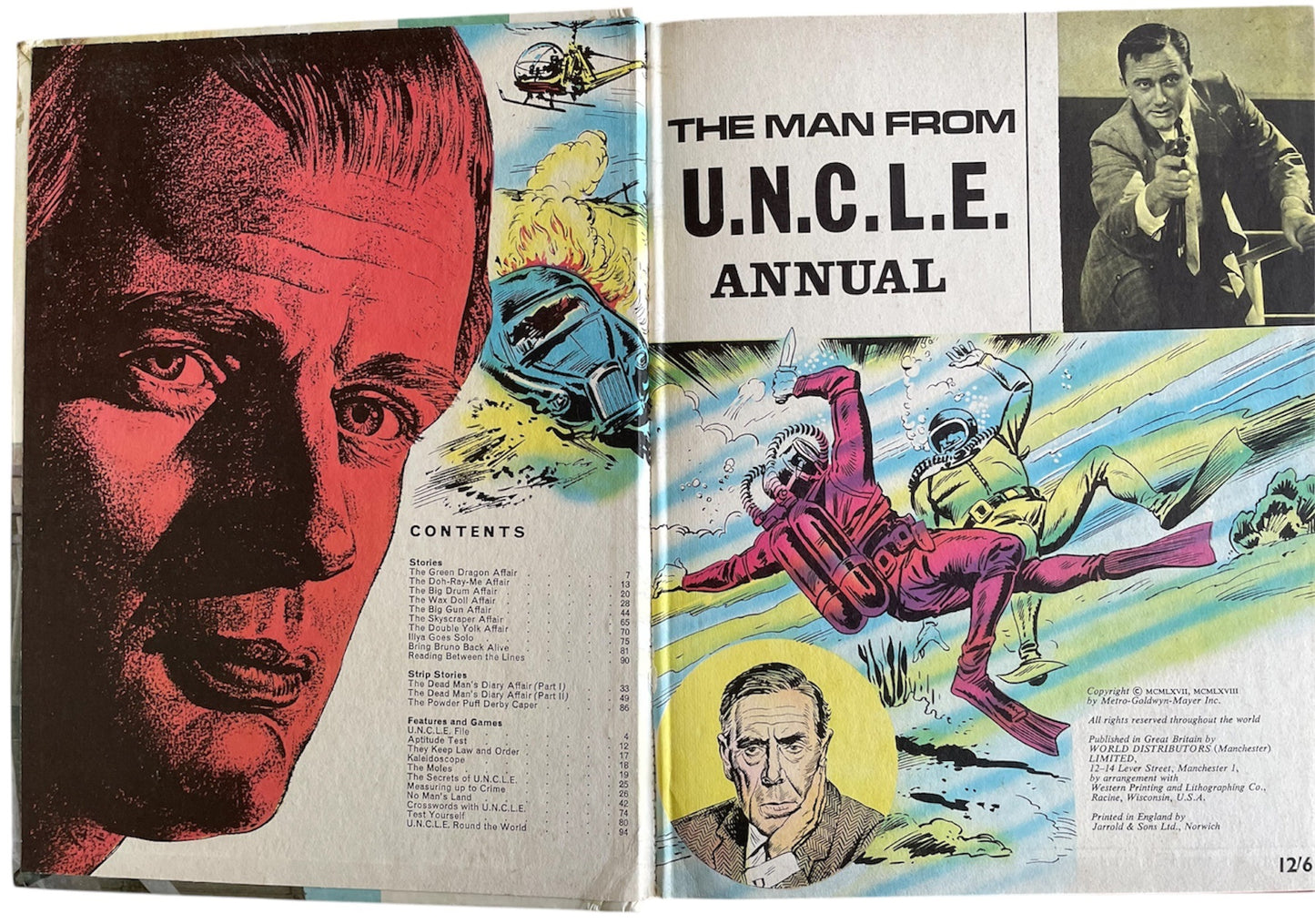 Vintage 1968 The Man From UNCLE Annual - Fantastic Condition