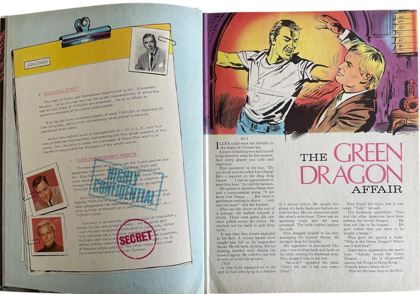Vintage 1968 The Man From UNCLE Annual - Fantastic Condition