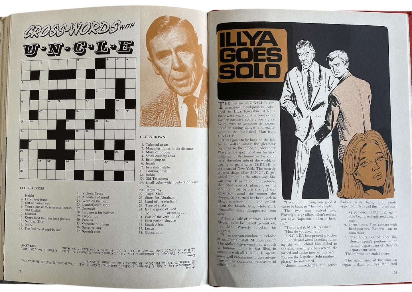 Vintage 1968 The Man From UNCLE Annual - Fantastic Condition