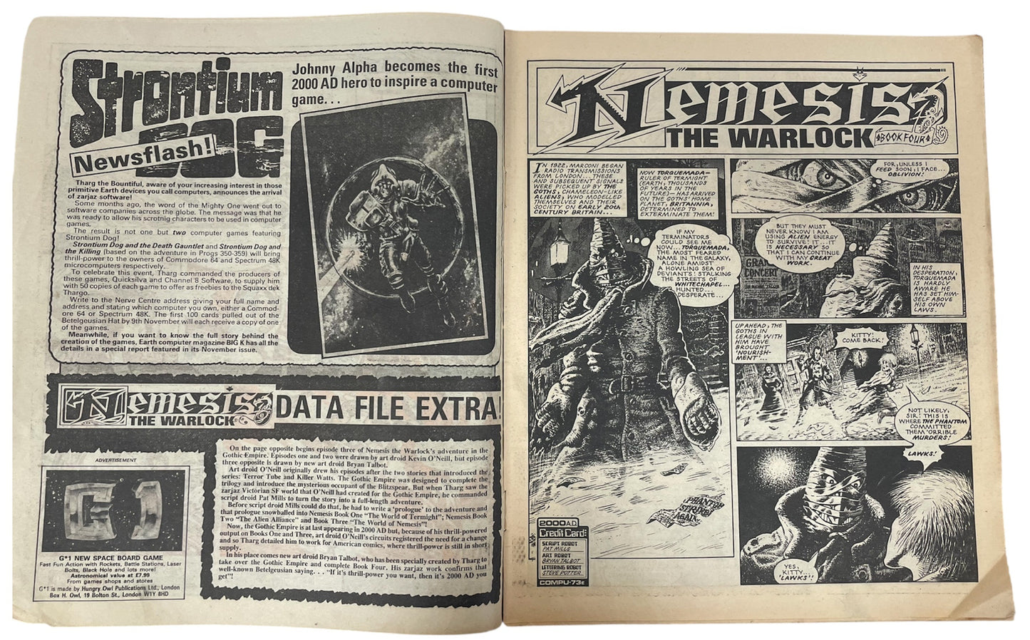 Vintage IPC Magazines 1984 - 2000 AD Featuring Judge Dredd Prog 389 Comic 27th October 1984 - Rare Copy - Ex Shop Stock (5.0 Grade)