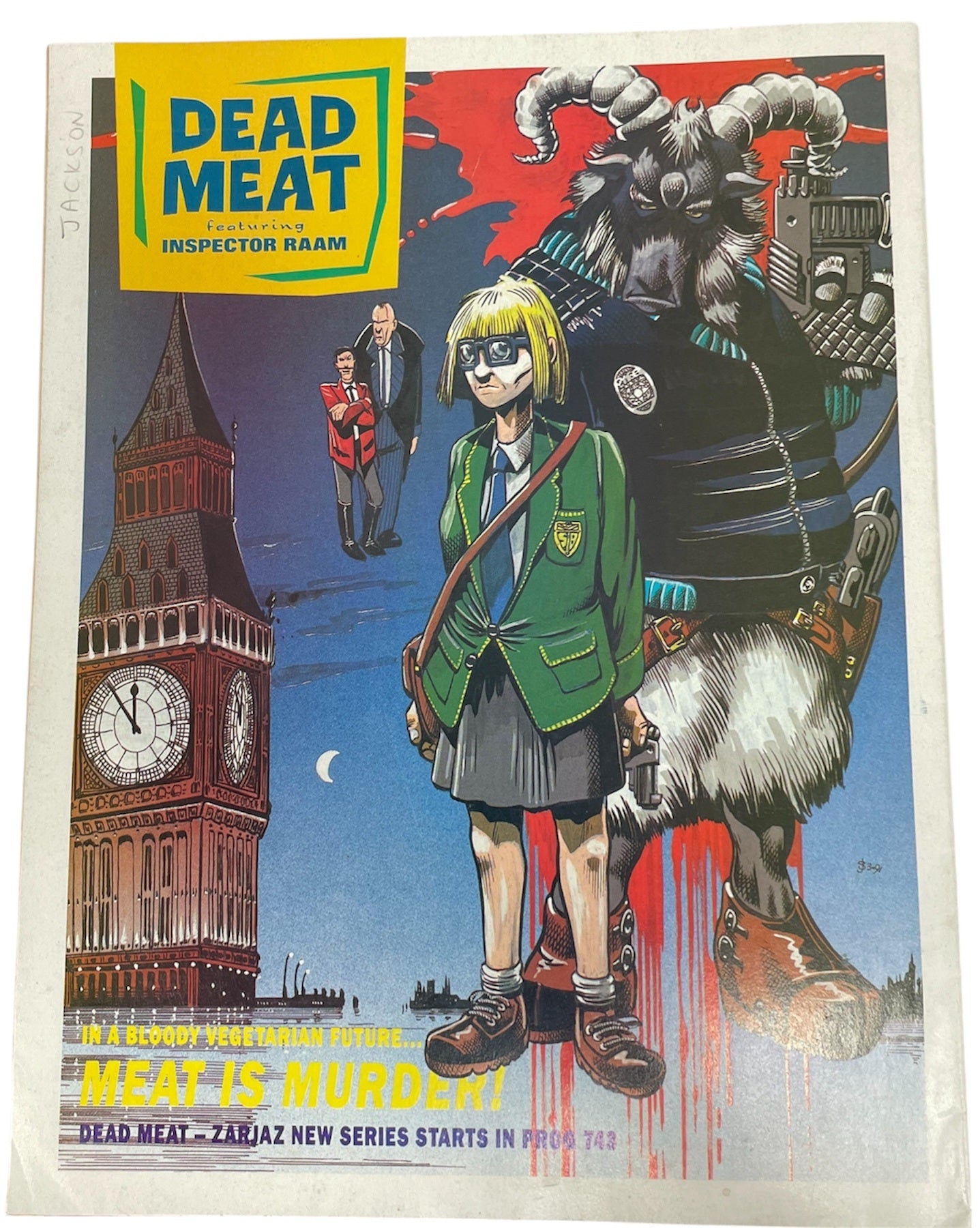 Vintage Fleetway Publications 1991 - 2000 AD Featuring Judge Dredd Prog 742 Comic 3rd August 1991 - Rare Copy - Ex Shop Stock (7.5 Grade)