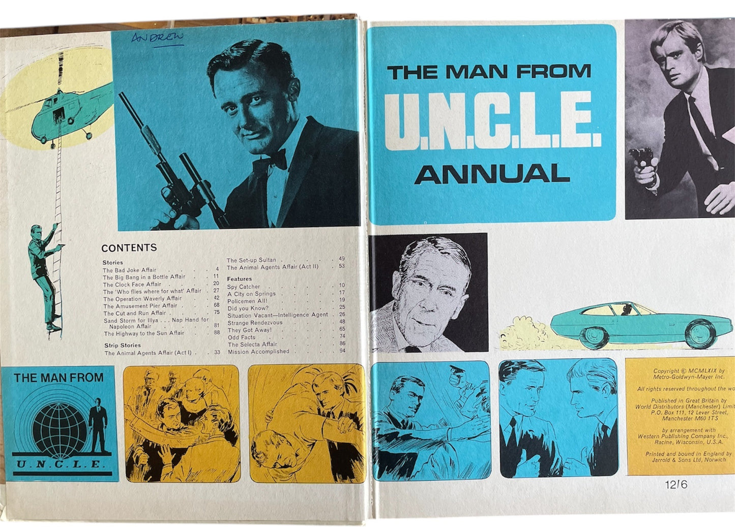 Vintage The Man From UNCLE Annual 1969 - Fantastic Condition
