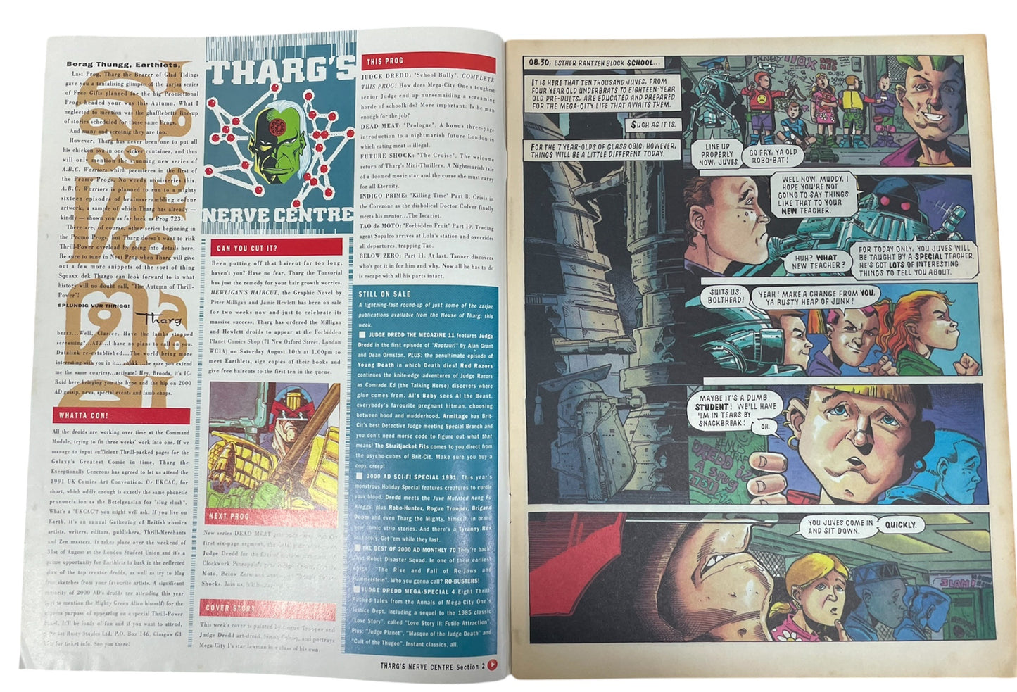 Vintage Fleetway Publications 1991 - 2000 AD Featuring Judge Dredd Prog 742 Comic 3rd August 1991 - Rare Copy - Ex Shop Stock (7.5 Grade)