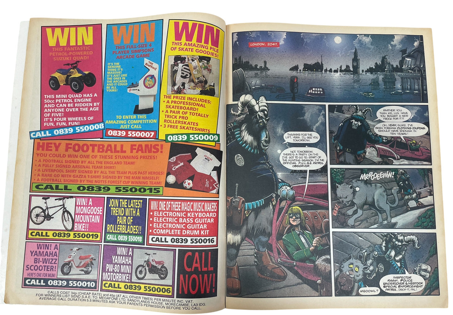 Vintage Fleetway Publications 1991 - 2000 AD Featuring Judge Dredd Prog 742 Comic 3rd August 1991 - Rare Copy - Ex Shop Stock (7.5 Grade)