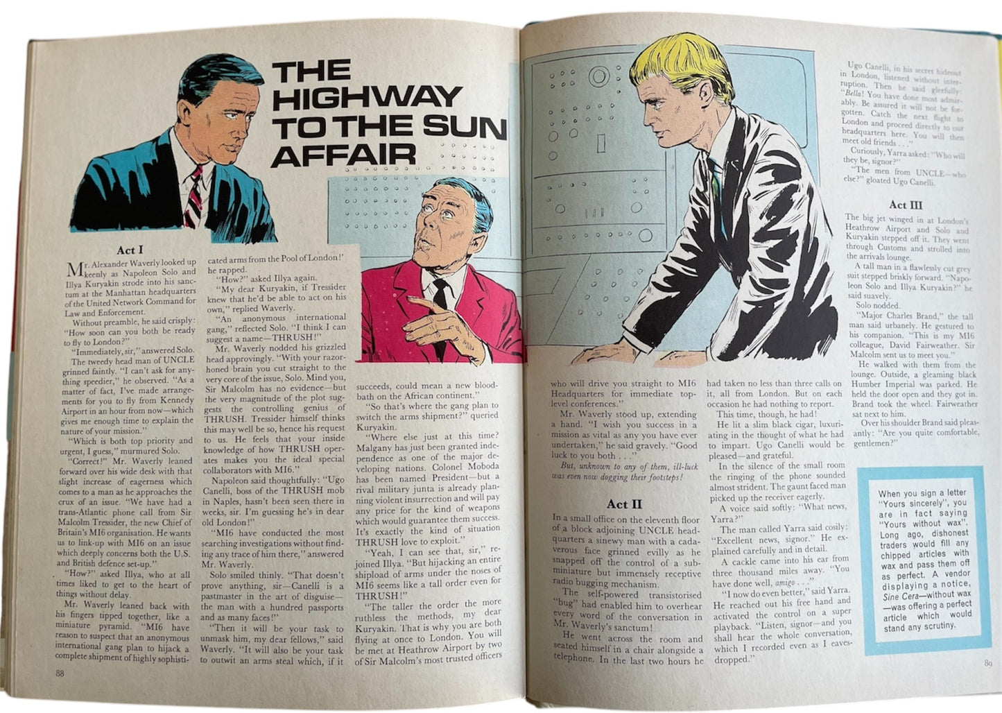 Vintage The Man From UNCLE Annual 1969 - Fantastic Condition