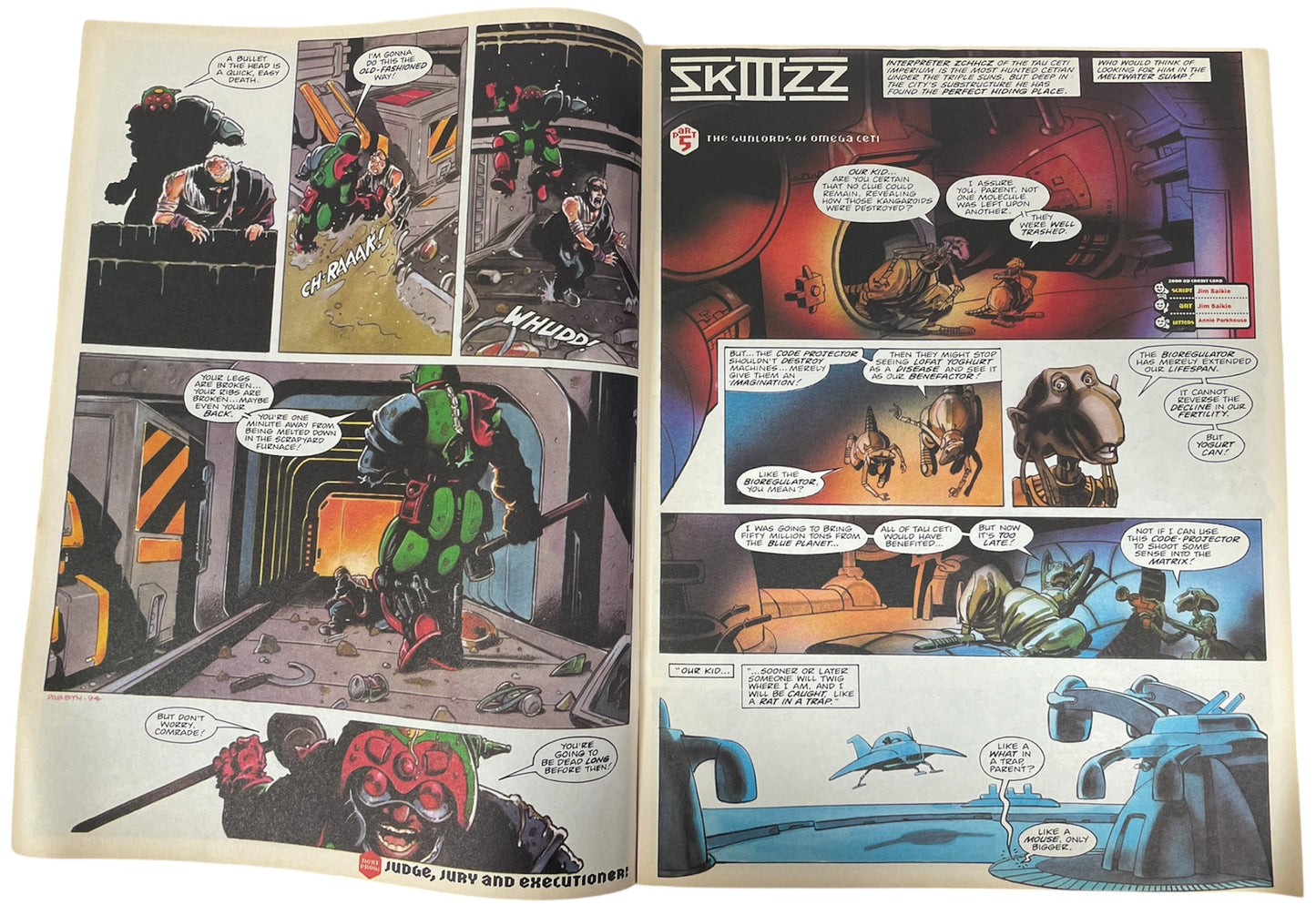 Vintage Fleetway Publications 1994 - 2000 AD Featuring Judge Dredd Prog 916 Comic 2nd December 1994 - Rare Copy - Ex Shop Stock (6.5 Grade)