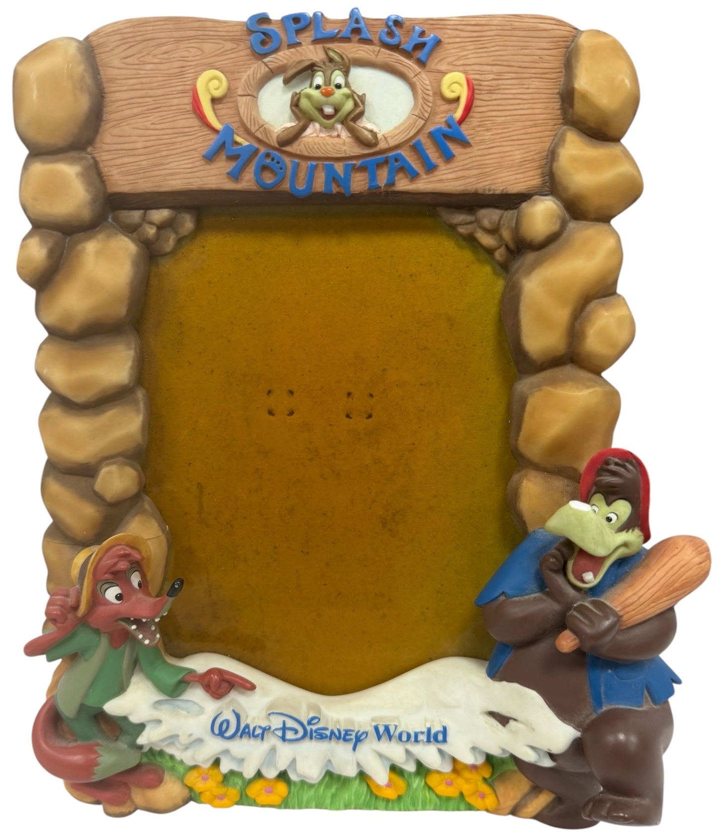 Vintage 2001 Walt Disney World - Splash Mountain Photo Picture Ceramic Frame First Issue - Very Very Rare.