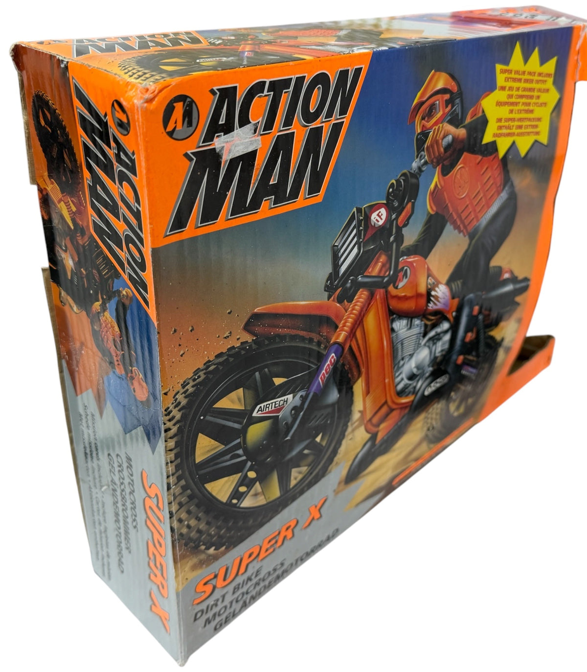 Vintage 1996 Action Man SUPER X DIRT BIKE Motocross Set - Rare Shop Counter Display Condition!