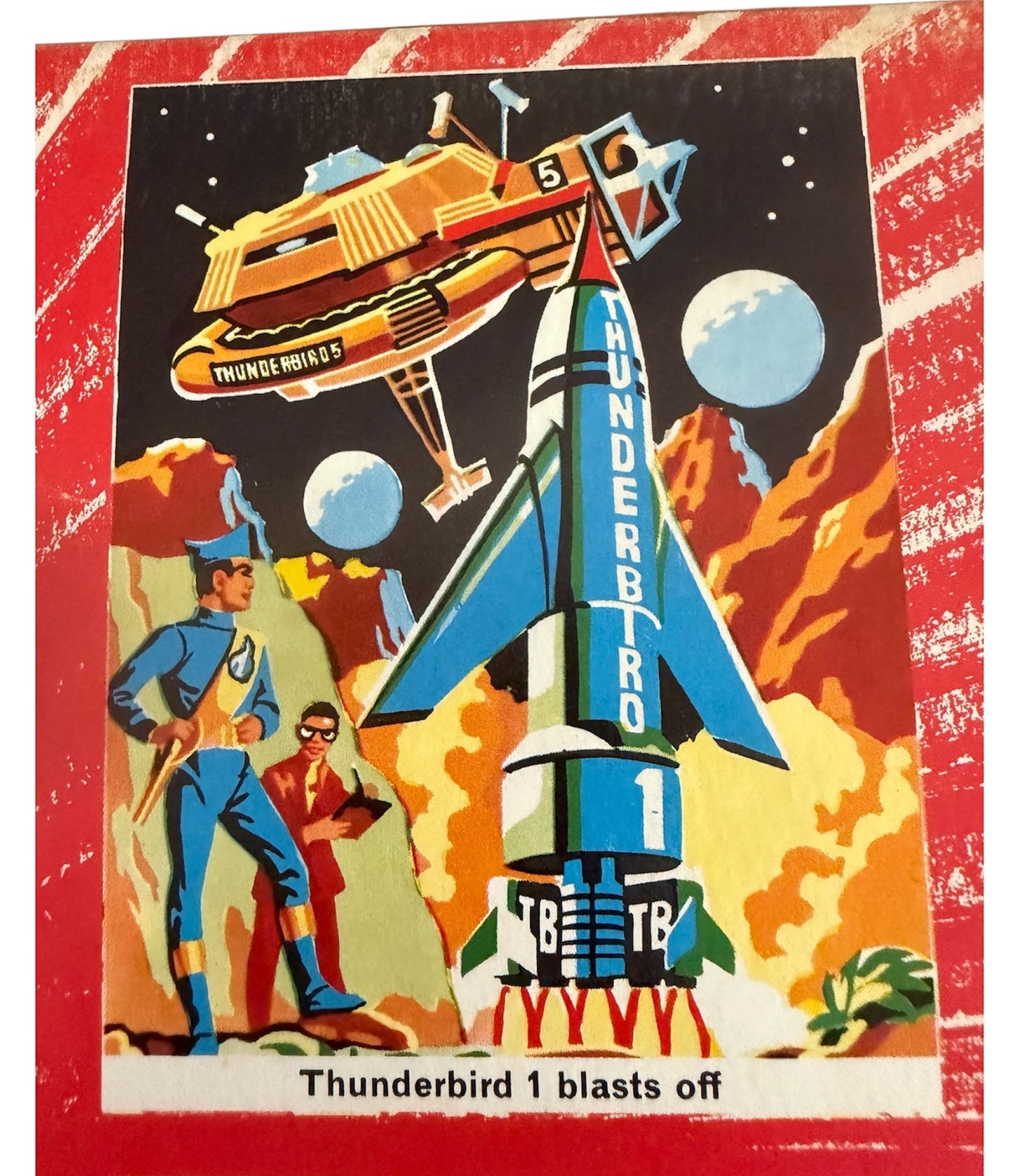 Vintage 1964 Gerry Andersons Thunderbirds JR21 3D Painting Set Number 2 - Thunderbird 1 Blasts Off By J Rosenthal Toys Ltd - Unused In The Original Box - Ex Shop Stock