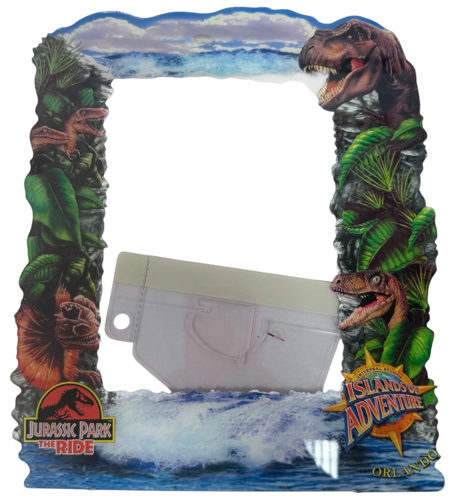 Vintage 1999 Universal Studios Islands Of Adventure Jurassic Park The Ride Photo Picture Frame - Very Very Rare