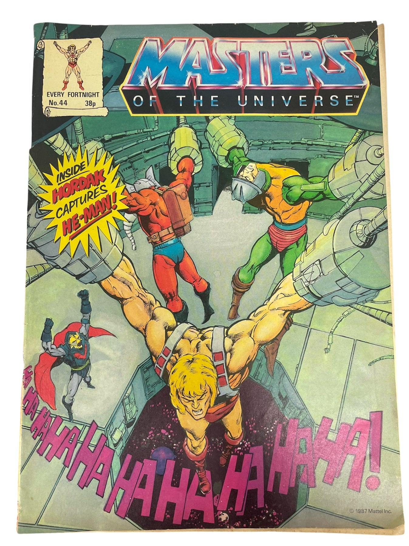 Vintage Mattel 1987 - Masters Of The Universe Fortnightly Comic Issue No.44 1987 - Rare Copy In Very Good Condition - Ex Shop Stock (3.5 Grade)