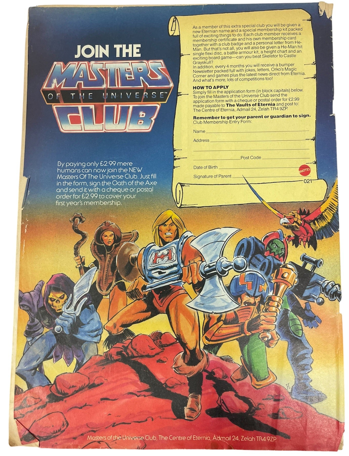 Vintage Mattel 1987 - Masters Of The Universe Fortnightly Comic Issue No.44 1987 - Rare Copy In Very Good Condition - Ex Shop Stock (3.5 Grade)