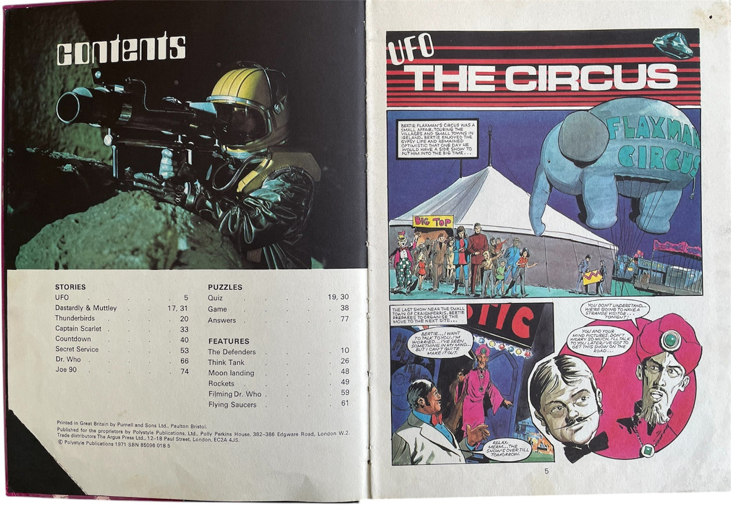 Vintage Countdown Annual 1972 - Fantastic Condition Hardback Book