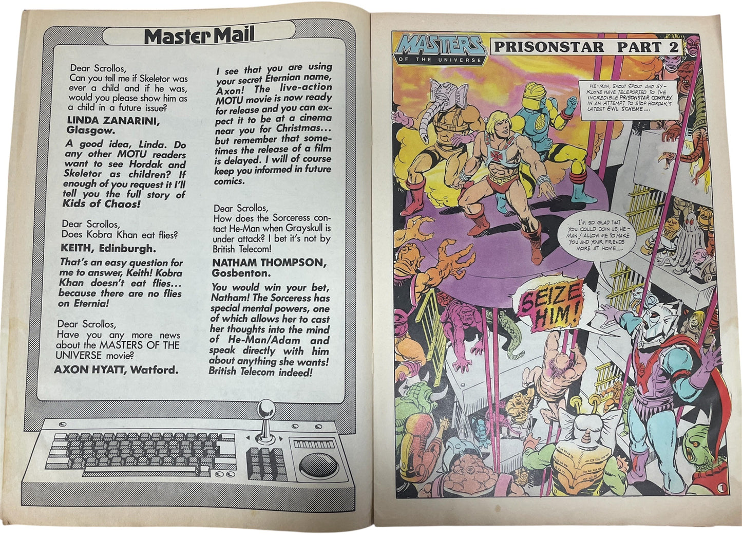 Vintage Mattel 1987 - Masters Of The Universe Fortnightly Comic Issue No.44 1987 - Rare Copy In Very Good Condition - Ex Shop Stock (3.5 Grade)