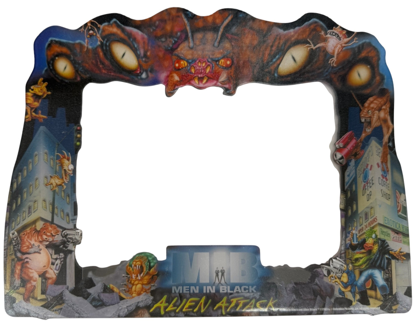Vintage 2001 Universal Studios MIB Men In Black Alien Attack Ride Photo Picture Frame - Very Very Rare