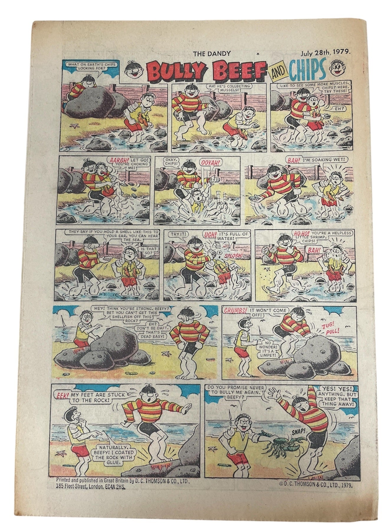 Vintage 1979 The Dandy Weekly Boys And Girls Comic Issue No. 1966 July 28th 1979 By D C Thompson &amp; Co (3.5 Grade) - Ex Shop Stock