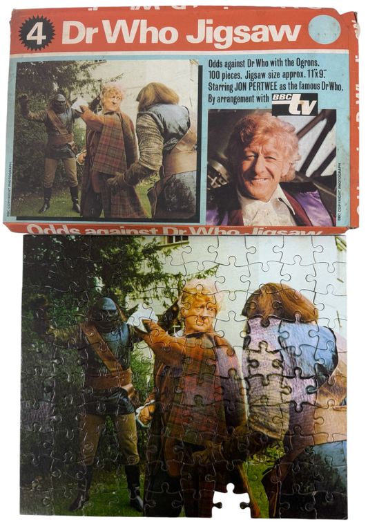 Vintage 1972 Pleasure Products Dr Doctor Who 100 Piece Jigsaw Puzzle Number 4, Odds Against Dr Who (Jon Pertwee) And The Ogrons