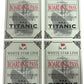Vintage 2009 RMS Titanic Inc - R.M.S Titanic Ocean Liner - White Star Line Replica Boarding Pass Set Of 4 - Brand New Ex Shop Stock