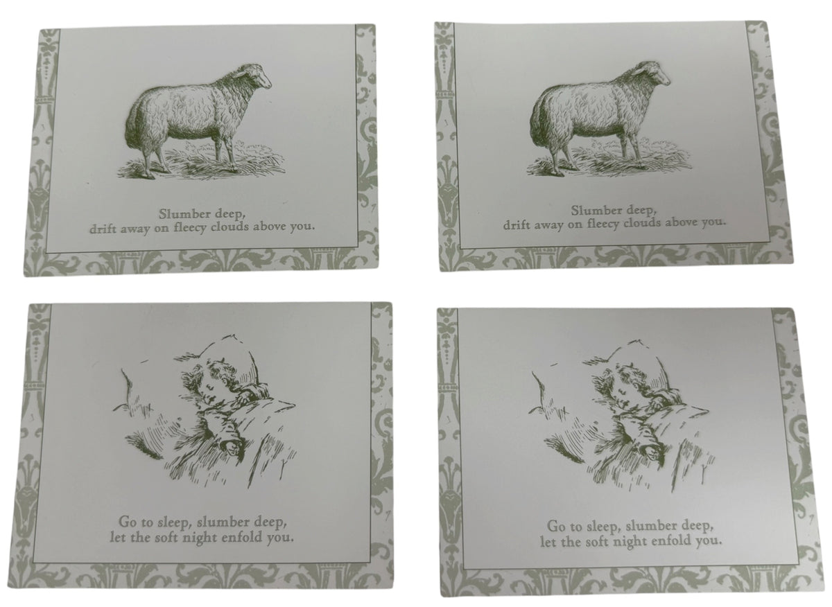Vintage 2001 Walt Disney Worlds The Grand Floridian Hotel Housekeeping Turn Down Service Cards - Set Of 4 - Mint Condition