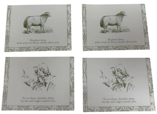 Vintage 2001 Walt Disney Worlds The Grand Floridian Hotel Housekeeping Turn Down Service Cards - Set Of 4 - Mint Condition