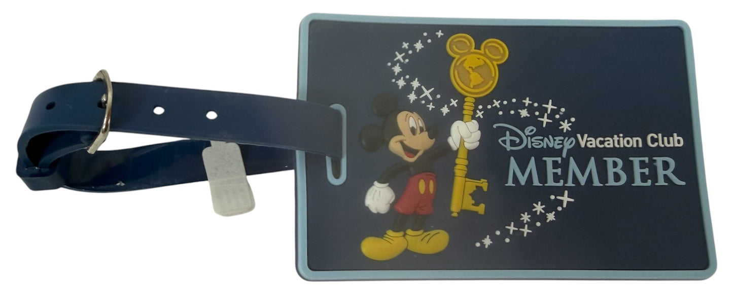 Vintage 2005 Walt Disney World Vacation Club Member Soft Plastic Luggage Tag Feturing Mickey Mouse - Brand New Unused.