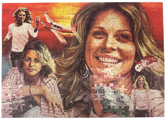 Vintage 1976 The Bionic Woman Whitman 224 Large Piece Jigsaw Puzzle Number 7801 Animated Jamie Sommers Montage - Complete And In The Original Box …