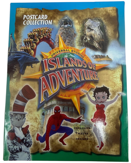 Vintage 1999 Universal Studios Islands Of Adventure Postcard Collection - Set Of 12 Post Cards - Mint In Pack